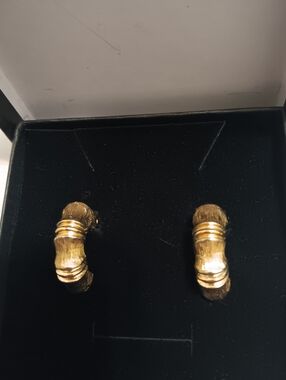 Boucher Gold-Tone Bamboo  Earrings